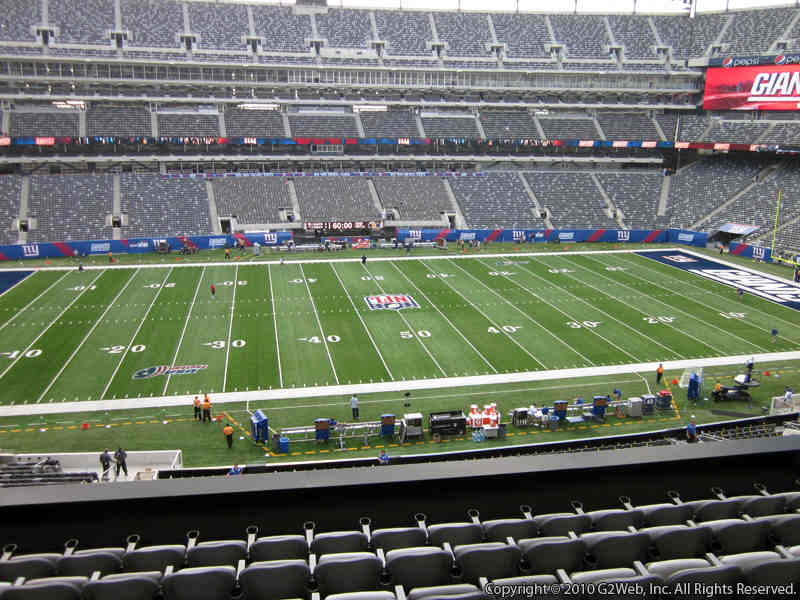 Seat view from section 215 at Metlife Stadium, home of the New York Giants