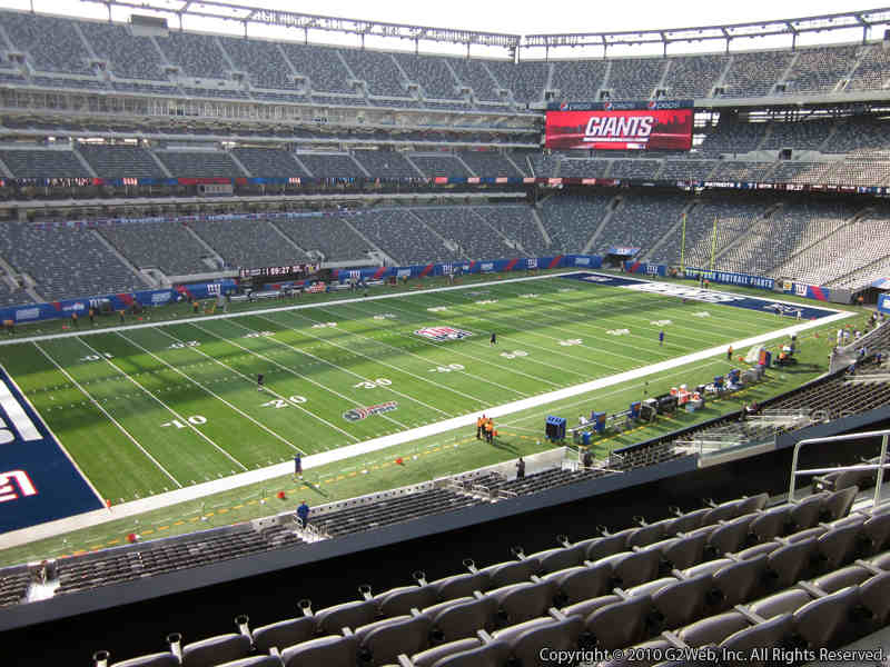 Seat view from section 218 at Metlife Stadium, home of the New York Giants