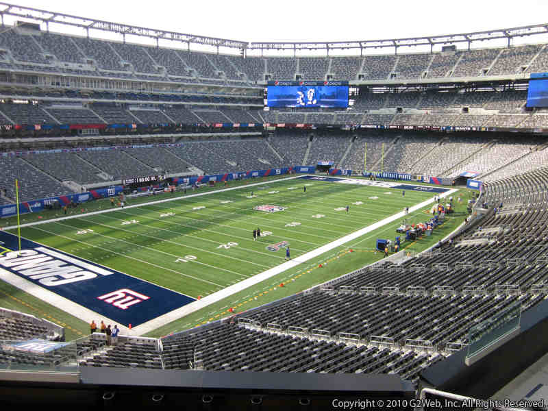 Seat view from section 220A at Metlife Stadium, home of the New York Giants