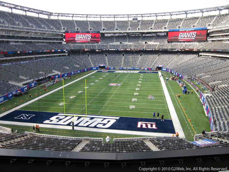 Seat view from section 224A at Metlife Stadium, home of the New York Giants