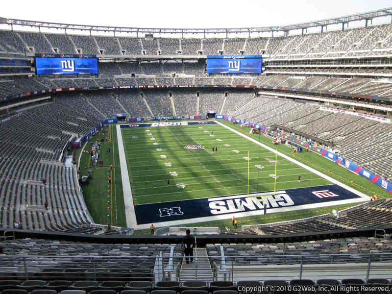 Seat view from section 228B at Metlife Stadium, home of the New York Giants
