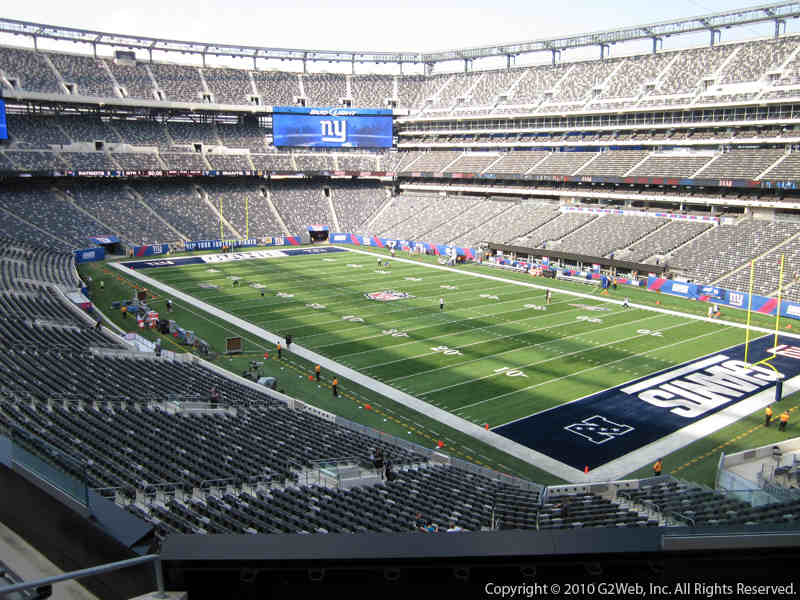Seat view from section 232A at Metlife Stadium, home of the New York Giants