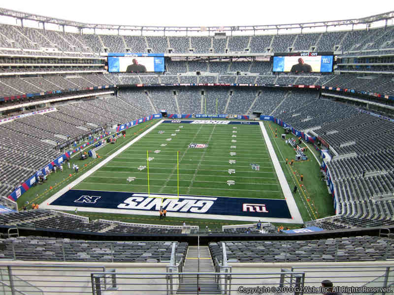 Seat view from section 250B at Metlife Stadium, home of the New York Jets