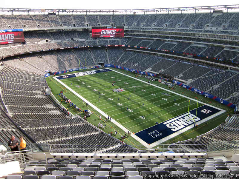 Seat view from section 306 at Metlife Stadium, home of the New York Jets