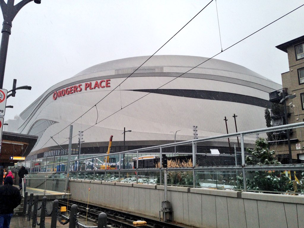 Exterior View of Rogers Place, Home of the Edmonton Oilers