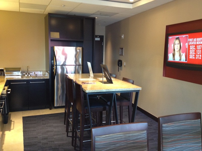 Interior photo of a luxury suite at Nationals Park. Home of the Washington Nationals.