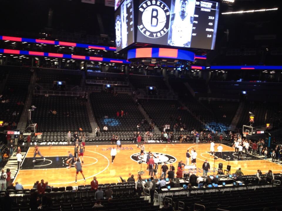 Seat view from Section 109 at the Barclays Center, home of the Brooklyn Nets
