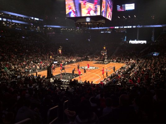 Seat view from Section 13 at the Barclays Center, home of the Brooklyn Nets