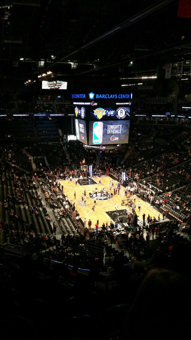 Seat view from Section 218 at the Barclays Center, home of the Brooklyn Nets
