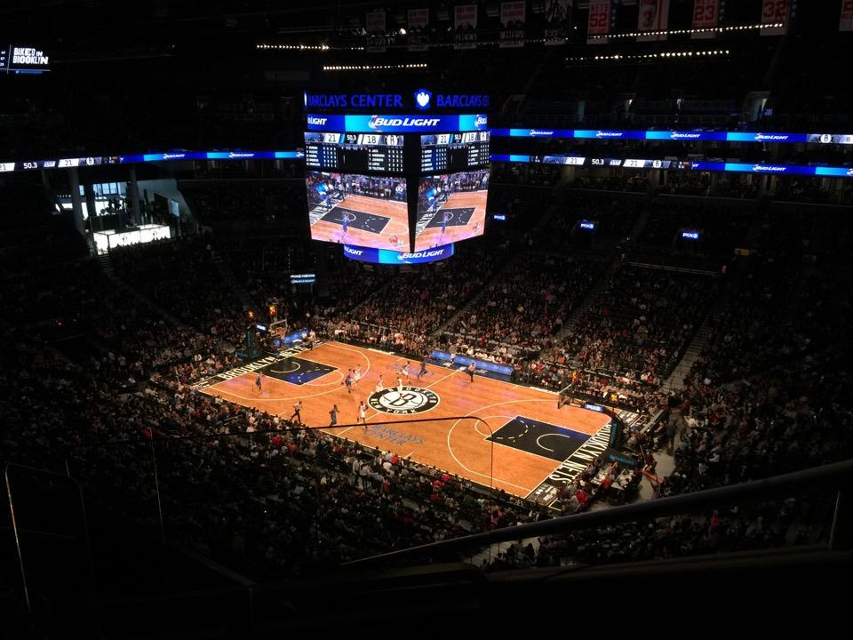 Seat view from Section 221 at the Barclays Center, home of the Brooklyn Nets