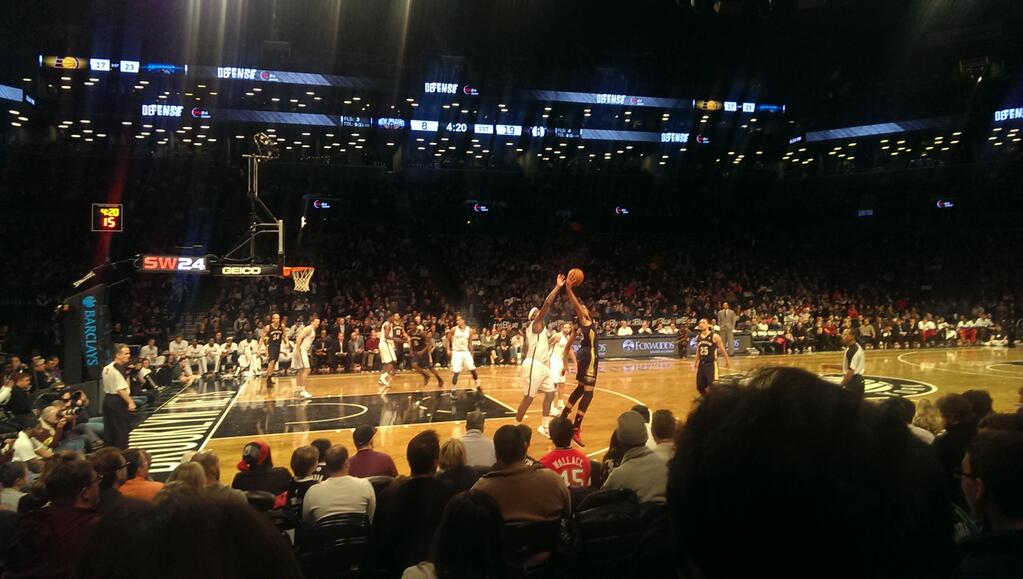 Seat view from Section 25 at the Barclays Center, home of the Brooklyn Nets