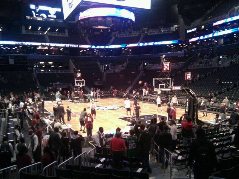 Seat view from Section 3 at the Barclays Center, home of the Brooklyn Nets