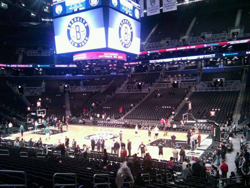 Seat view from Section 6 at the Barclays Center, home of the Brooklyn Nets