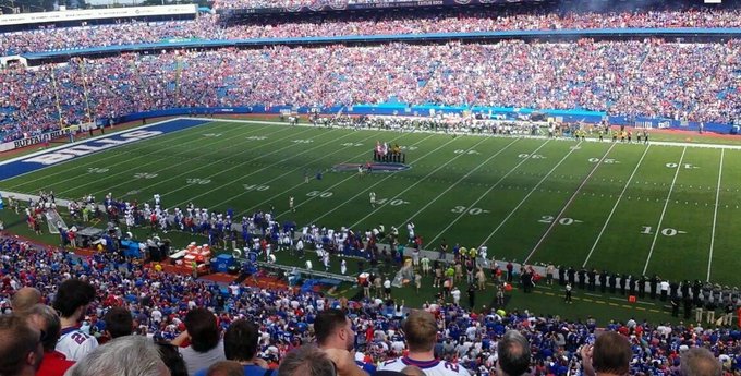 Photo taken from the upper level seats at New Era Field during a Buffalo Bills home game.