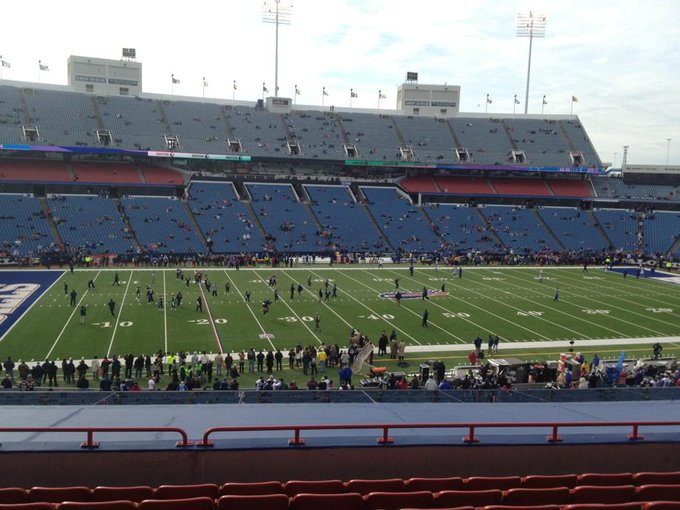 Photo taken from the club seats at New Era Field during a Buffalo Bills home game.