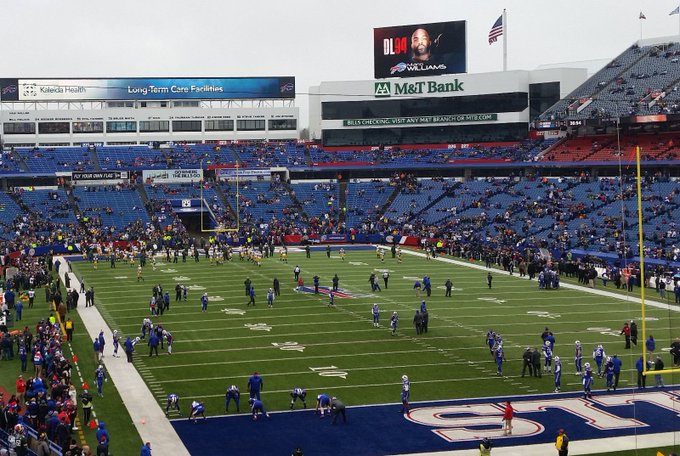 Photo taken from the lower level of New Era Field during a Buffalo Bills home game.