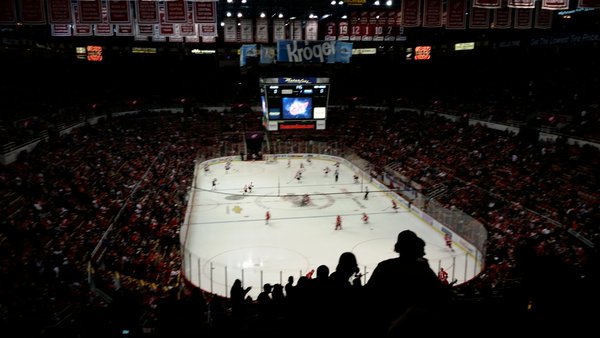 Photo of Joe Louis Arena, former home of the Detroit Red Wings.