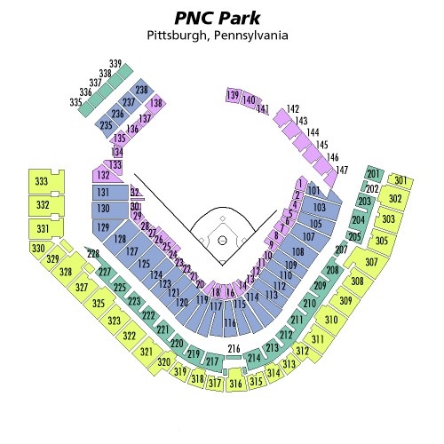 PNC Park Seating Chart, Pittsurgh Pirates
