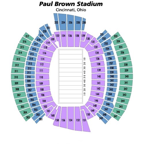 Paul Brown Stadium Seating Chart, Cincinnati Bengals