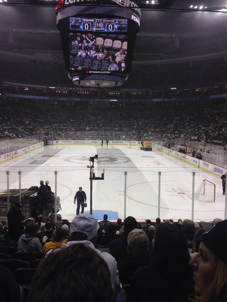 Seat view from section 107 at PPG Paints Arena, home of the Pittsburgh Penguins