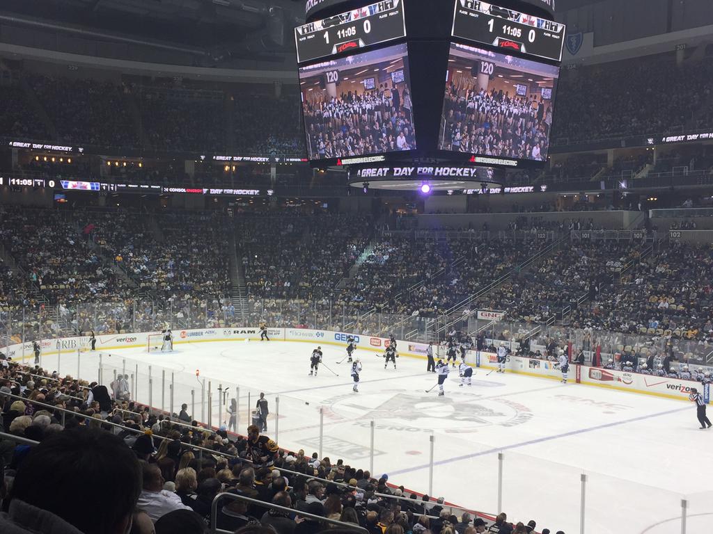 Seat view from section 110 at PPG Paints Arena, home of the Pittsburgh Penguins