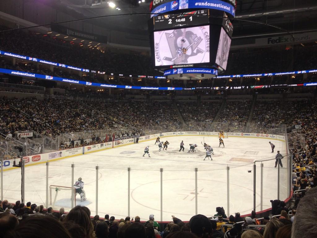 Seat view from section 117 at PPG Paints Arena, home of the Pittsburgh Penguins