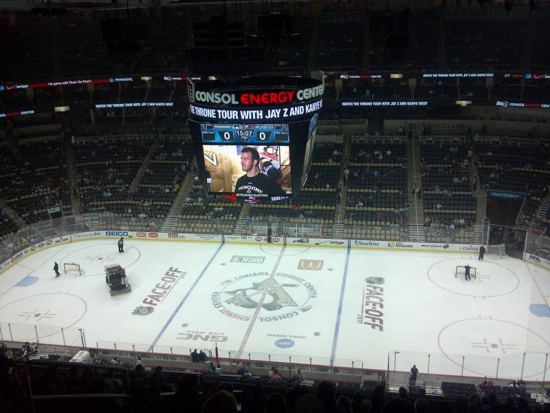 Seat view from section 201 at PPG Paints Arena, home of the Pittsburgh Penguins