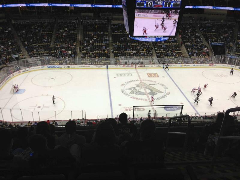 Seat view from section 204 at PPG Paints Arena, home of the Pittsburgh Penguins