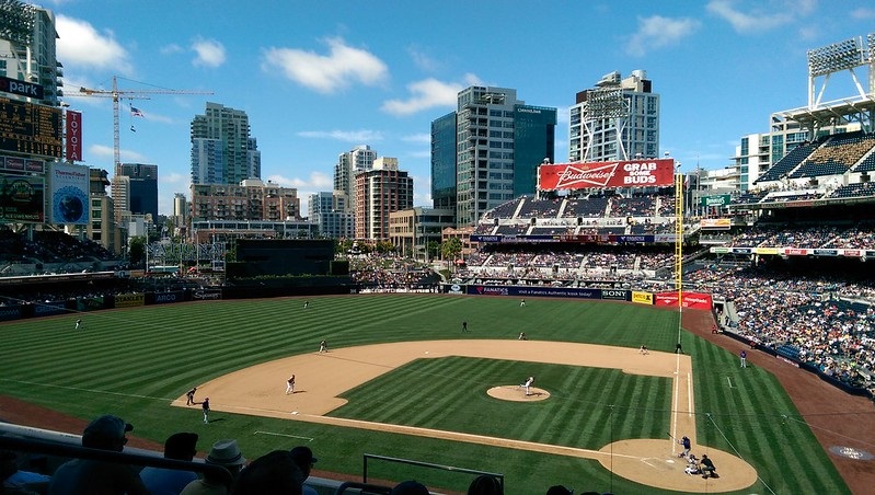 Photo taken from the Toyota Terrace level seats at Petco Park during a San Diego Padres home game.