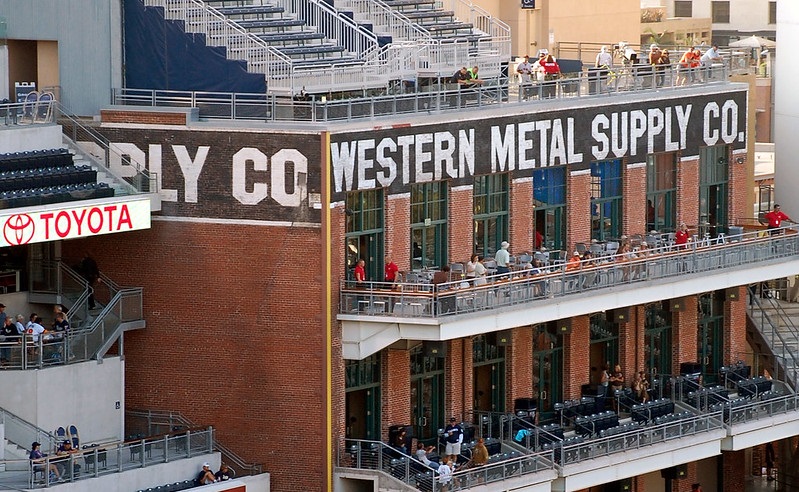 Photo of the Western Metal Supply Co. building at Petco Park.