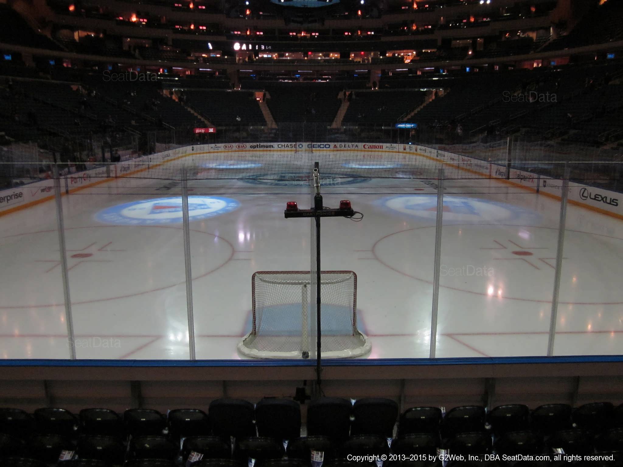 Seat view from section 8 at Madison Square Garden, home of the New York Rangers