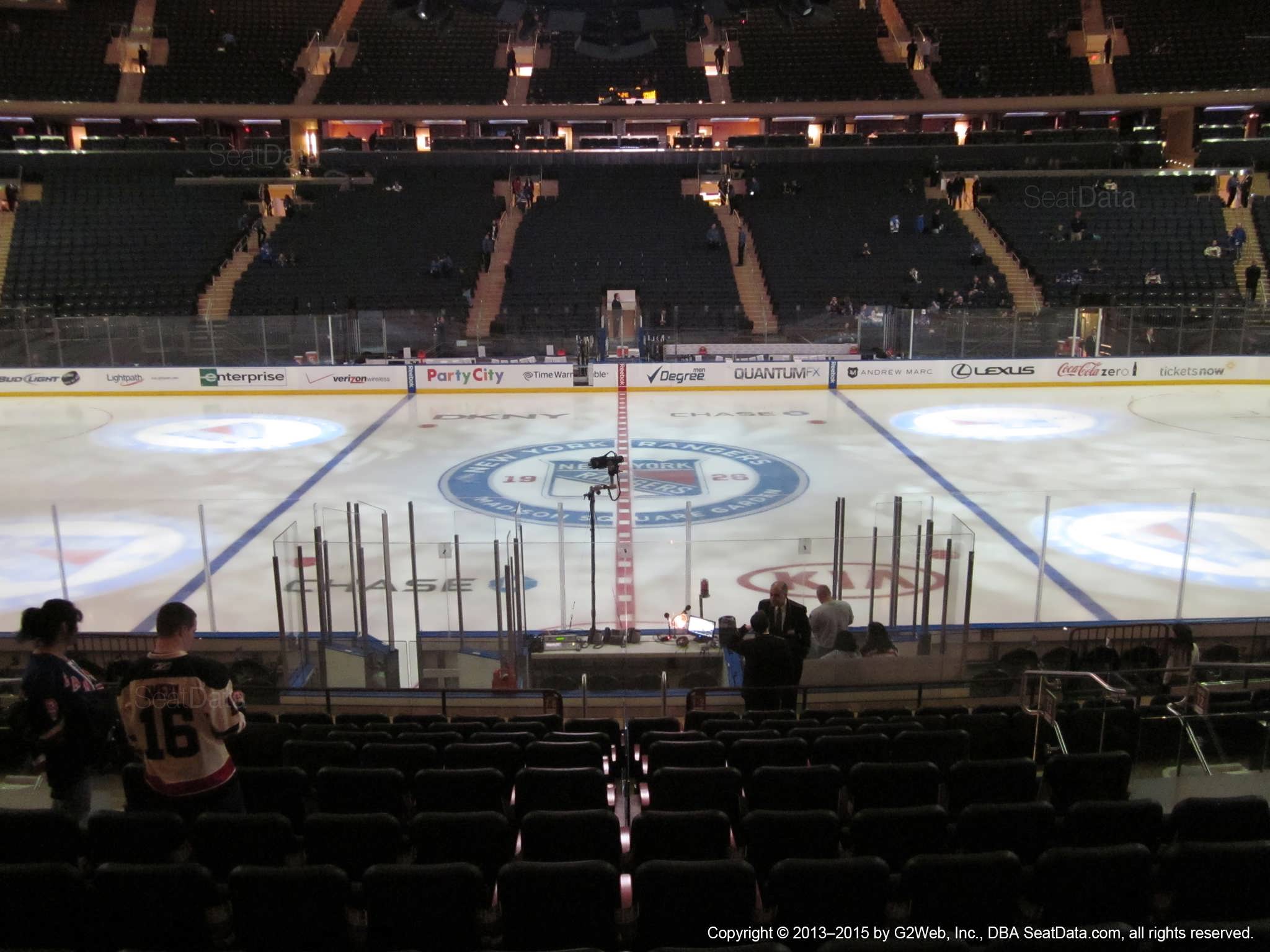 Seat view from section 117 at Madison Square Garden, home of the New York Rangers
