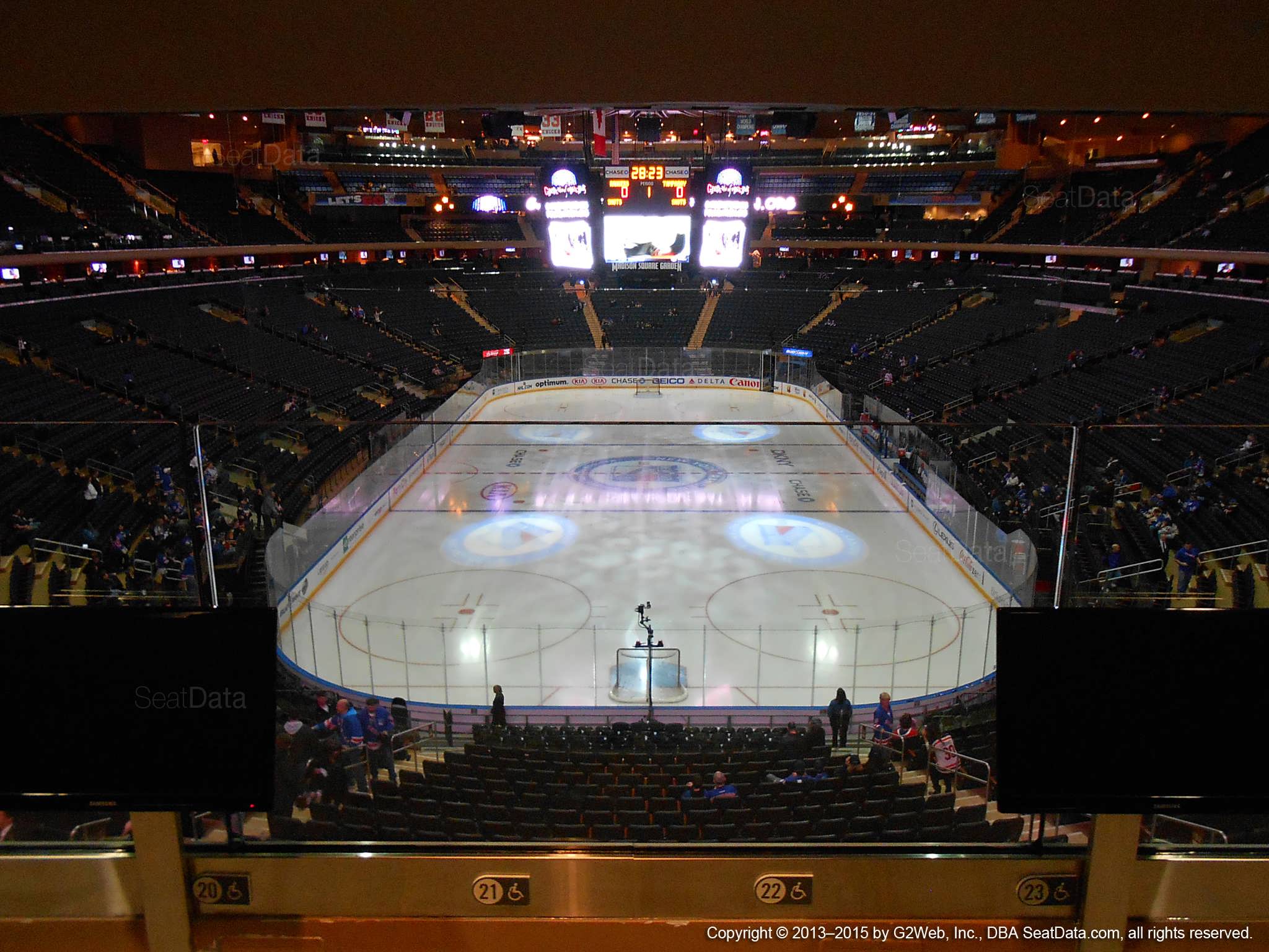 Seat view from section 204 at Madison Square Garden, home of the New York Rangers