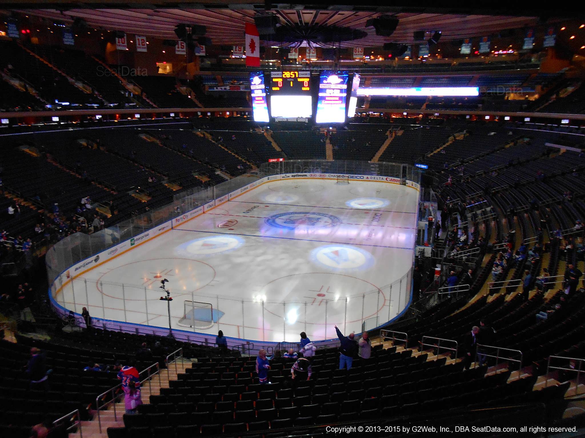 Seat view from section 205 at Madison Square Garden, home of the New York Rangers