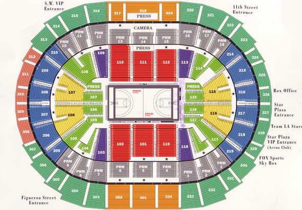 Los Angeles Lakers Stadium Seating Chart