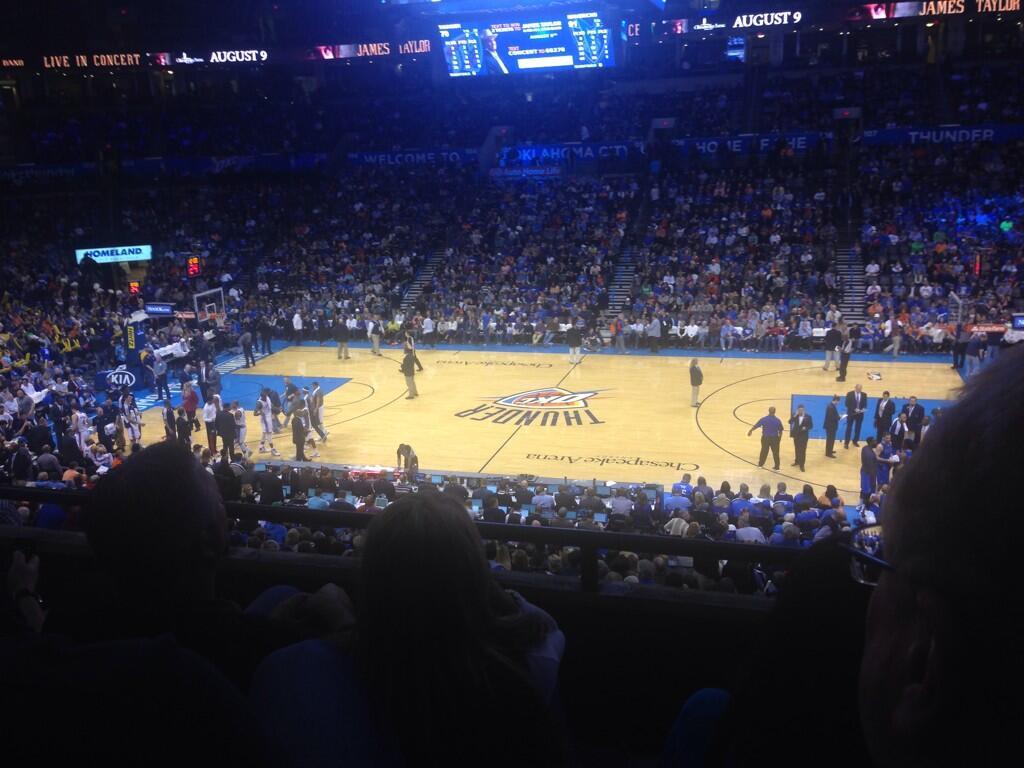 Seat view from section 221 at Chesapeake Energy Arena, home of the Oklahoma City Thunder