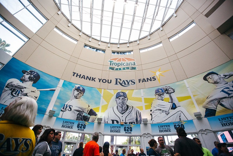 Photo of the main entrance at Tropicana Field. Home of the Tampa Bay Rays.