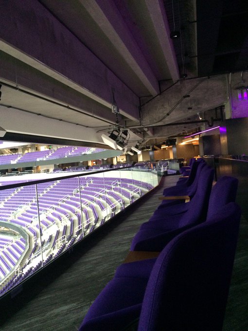 Photo of the Truss Bar seats at U.S. Bank Stadium, home of the Minnesota Vikings.