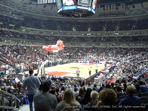 Seat view from section 105 at the United Center, home of the Chicago Bulls