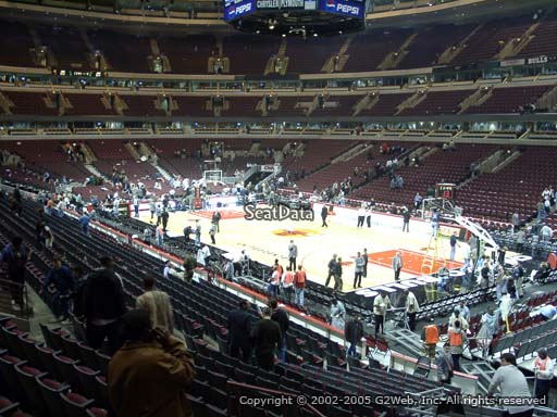 Seat view from section 108 at the United Center, home of the Chicago Bulls