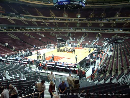 Seat view from section 115 at the United Center, home of the Chicago Bulls