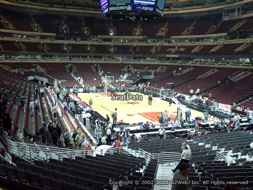 Seat view from section 119 at the United Center, home of the Chicago Bulls