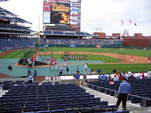 Seat view from section G at Citizens Bank Park, home of the Philadelphia Phillies