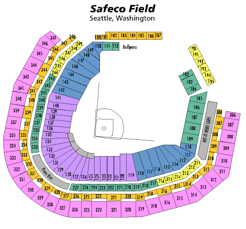 T-Mobile Park Seating Chart. Home of the Seattle Mariners.
