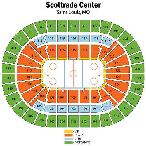 Scottrade Center Seating Chart, St. Louis Blues.