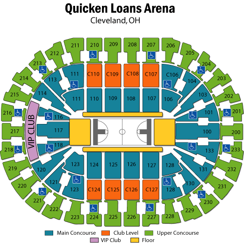 Quicken Loans Arena Seating Chart, Views & Reviews ...