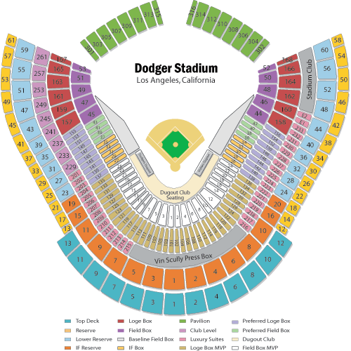 Dodger Stadium Seating Chart, Views and Reviews | Los ...