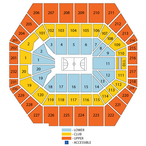 Bankers Life Fieldhouse Seating Chart, Indiana Pacers.
