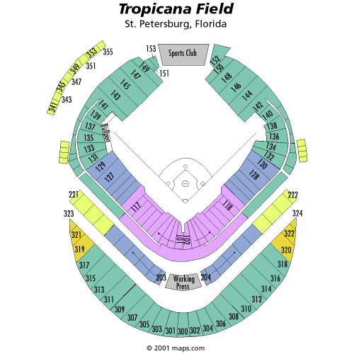 Seating Chart For Tropicana Field St Petersburg