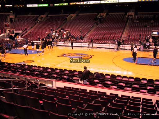 Seat view from section 114 at the Wells Fargo Center, home of the Philadelphia 76ers